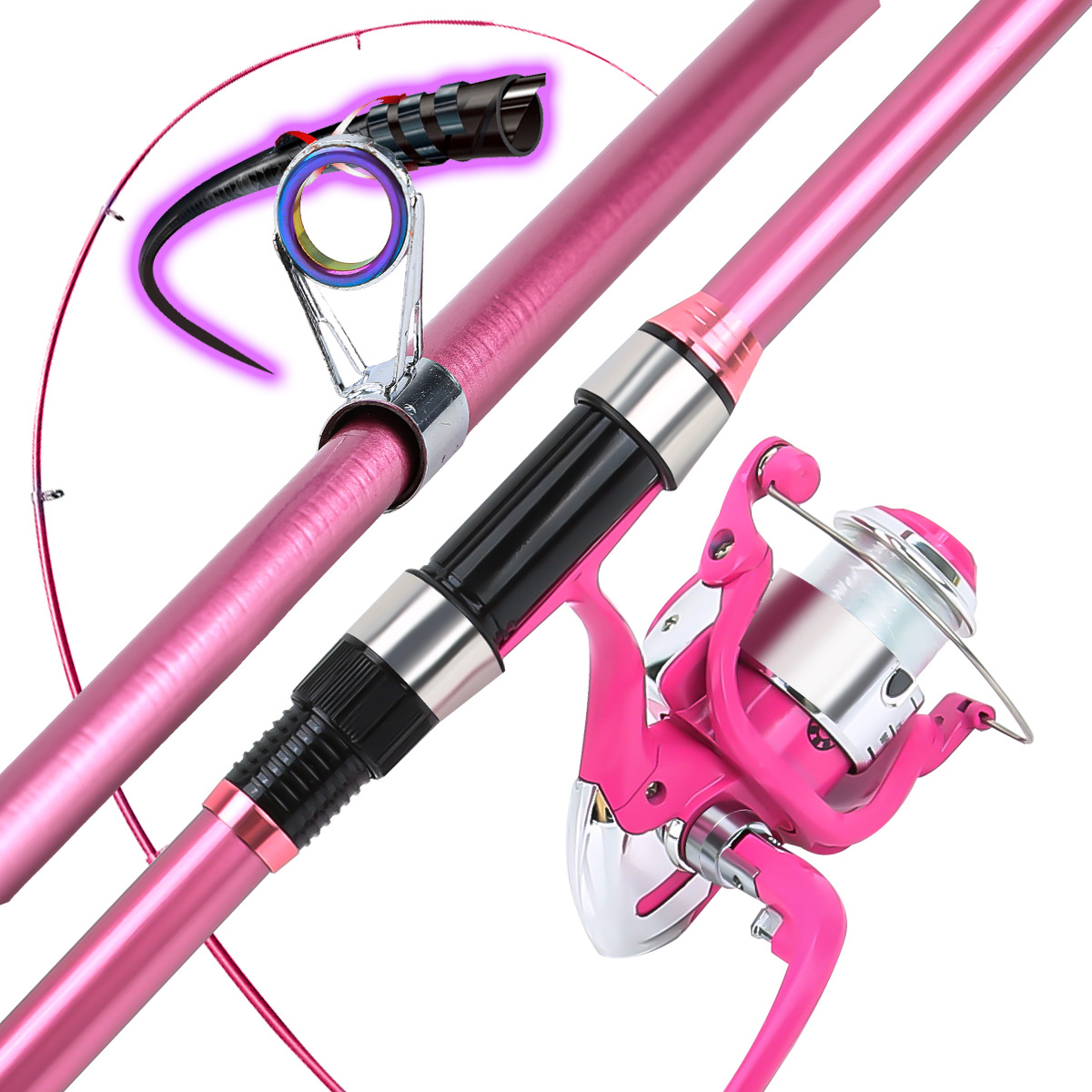 Fishing Pole Set Full Kits Wit - Fishing Line Spooler 评论和价格