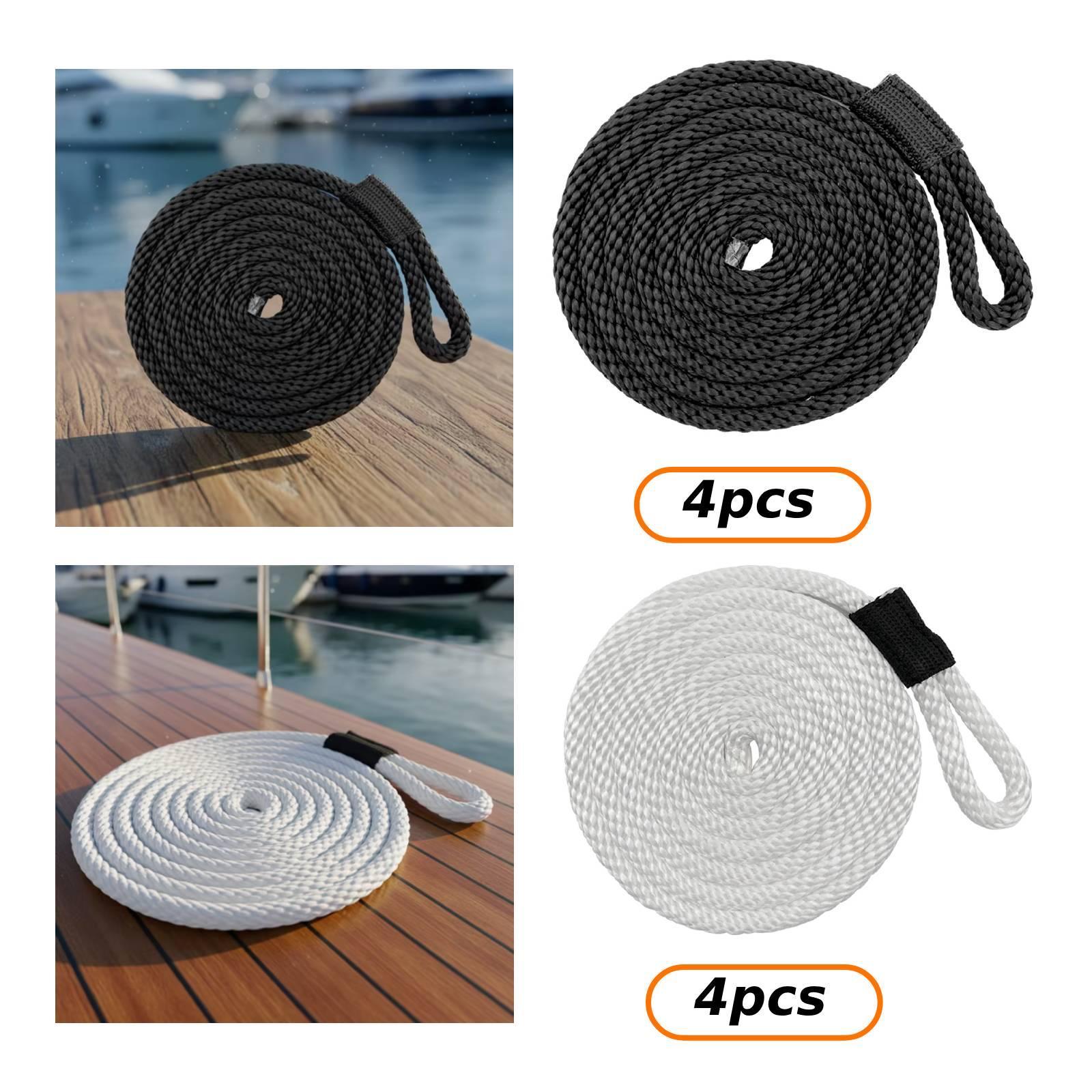 4 Pieces Docklines Mooring Rop - Braided Line 评论和价格